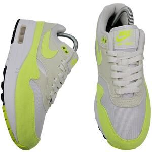 Nike Air Max 1 White Volt Neon Womens 8.5 Sneakers